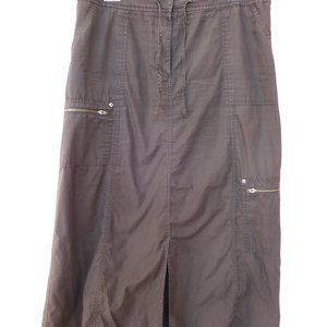 CHICO's Sz 2 Brown Cargo Skirt